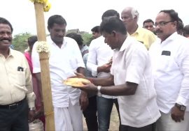 பூவிருந்தவல்லி | மே-18 மாபெரும் இன எழுச்சிப் பொதுக்கூட்டத் திடலில் மேடை அமைக்கும் பணிகள் தொடக்கம்