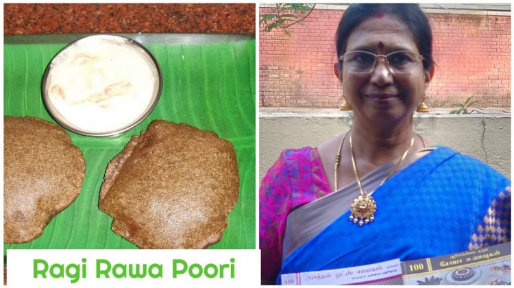 #Shorts 132 : Ragi rawa poori / கேழ்வரகு ரவை பூரி / Millet Poori – Mallika Badrinath