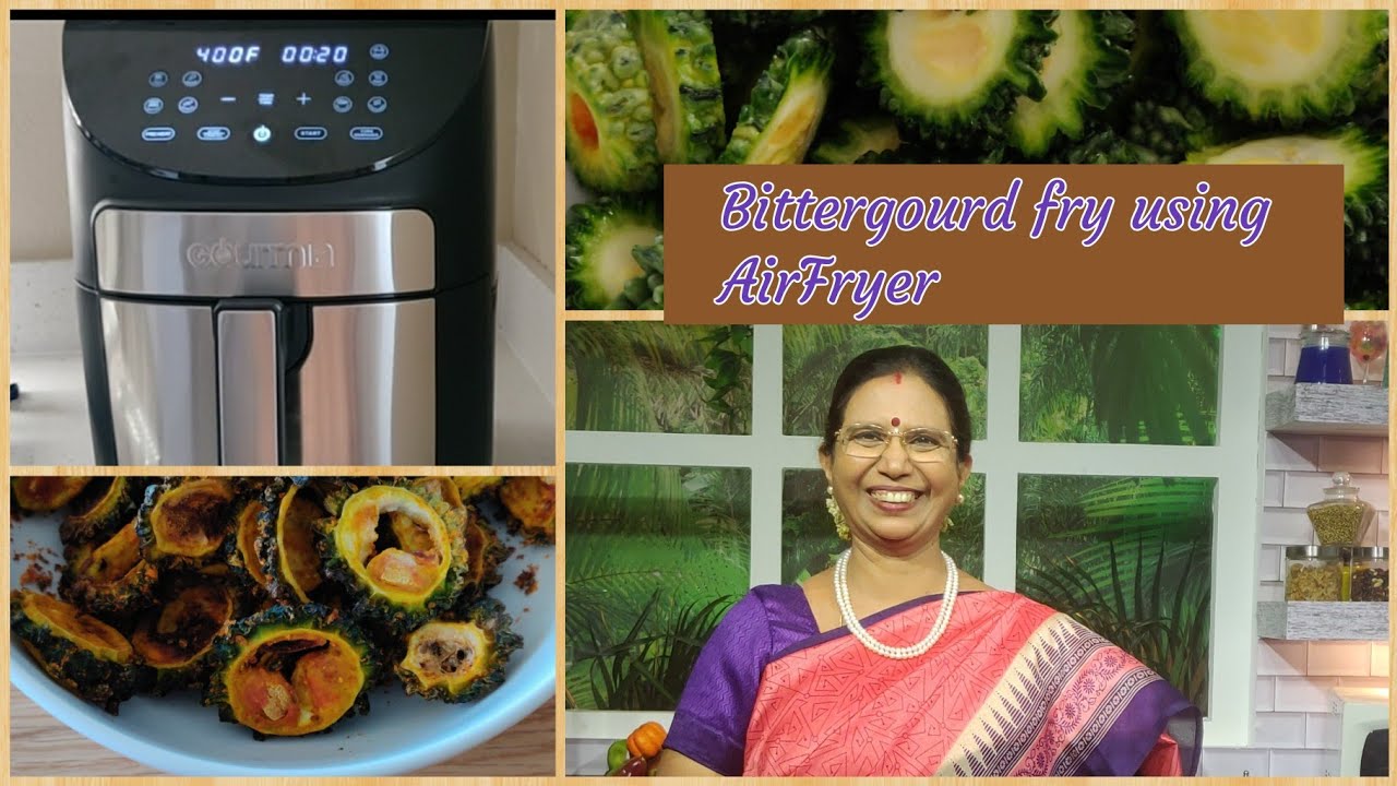 #Shorts172:Air fryer :Bittergourd Fry / 1 ஸ்பூன் எண்ணெய் போதும் கரகரப்பான பாவக்காய் ப்ரை செய்ய